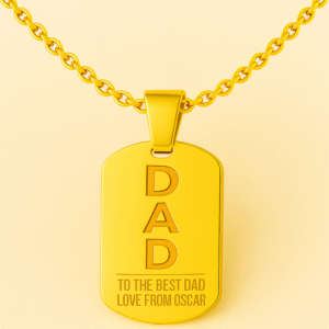 Personalised Dad Tag Pendant